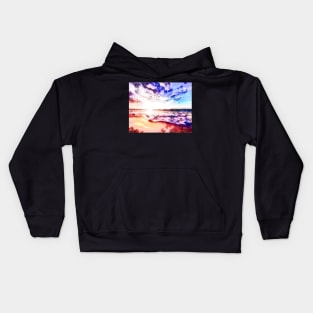 Beach Sunset Cloudy Day Kids Hoodie